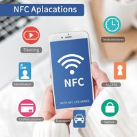 Étiquettes NFC imprimables en PET Ntag213 22 mm, autocollants programmables, puces NFC 213, mémoire 144 octets, 13,56 MHz, compatibles Android et iPhone