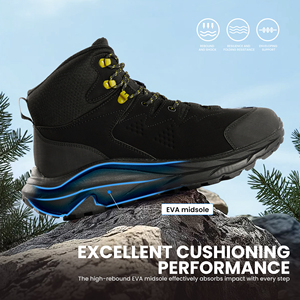 Bottes tactiques légères <span class=keywords><strong>et</strong></span> confortables pour hommes, en cuir microfibre, imperméables, pour tous les terrains, <span class=keywords><strong>chaussures</strong></span> de randonnée mi-hautes, travail en plein air, automne - Product Image 5