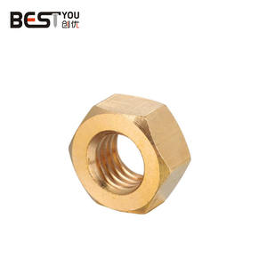 विन्यास योग्य एम 8 एम 10 एम 12 एम 14 एम 16 एम 18 एम 20 एम 20 पीतल के ठीक धागे पतली प्रकाश नट मानक तांबे हेक्सागोनल फ्लैट स्क्रू कैप - Product Image 1