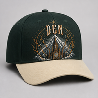 Cappellino da Baseball Personalizzato con Ricamo in Stile Old English, 5 Pannelli, Visiera Curva, Stile Dad Hat, Streetwear West Coast, Vendita all'Ingrosso, Basso MOQ
