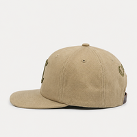 Casquette de baseball kaki gothique à broderie C, visière plate, en coton et cuir, avec broderie de lettres sur la couronne, style streetwear pour homme, usage quotidien urbain