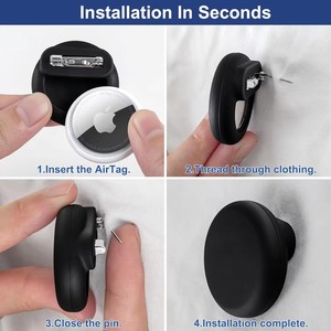 Mini Pin Holder para niños Funda de silicona para Airtags Alfileres DE SEGURIDAD GPS Tracker Case Ancianos Oculto Interior Ropa Pin para <span class=keywords><strong>Airtag</strong></span> - Product Image 6