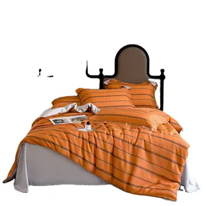 Jogo de cama super king duplo, jogo de capa de edredon para casa, camiseta de linho, tamanho grande para o verão