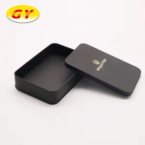 Hoogwaardige Zwarte Vierkante Metalen Verpakking Tin Bento Box