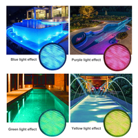 Lampes de piscine immergées LED RGB IP68 étanches en verre de conception populaire 18W 24W Par 56 encastrables dans le sol, à intensité variable, certifiées CE
