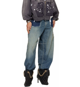 Bottes à talon pour <span class=keywords><strong>homme</strong></span> et femme en cuir, taille US14 (EU48), style unisexe, avec chaîne de luxe et sac matelassé à chaîne, fermeture à fermoir - Product Image 2