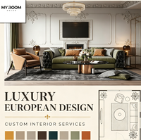 Service de design d'intérieur de maison moderne avec rendu 3D professionnel et solutions écologiques pour les projets de villas et d'appartements