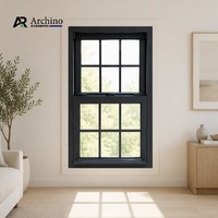 Fenêtre à guillotine simple de style américain moderne pour chambre à coucher – Options de matériaux de qualité supérieure – Vente en gros directe usine – Fourniture pour projets sur mesure
