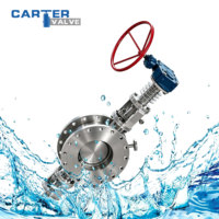 Vanne papillon triple décalée refroidie par eau Duplex 2205 Monel Wafer RF Flange Électrique Exd IP65 Haute Température Certifiée CE ANSI API