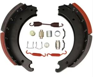 Kit de boîte de <span class=keywords><strong>frein</strong></span> à <span class=keywords><strong>tambour</strong></span> avec 2 plaquettes de <span class=keywords><strong>frein</strong></span> doublées et 1 kit de réparation de <span class=keywords><strong>frein</strong></span> |   Remplace la pièce OEM 4707Q 4707 GG4707QG 23 STAN - Product Image 1