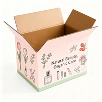 Boîte postale en carton ondulé pliable et empilable imprimée en couleur du fabricant pour l'emballage, la livraison, l'expédition et le stockage