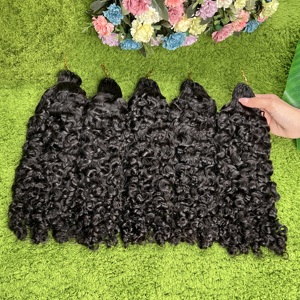 Cheveux humains de luxe 20 pouces, tresses au crochet bouclées birmanes douces, pré-séparées, à micro-nœuds, effet <span class=keywords><strong>miracle</strong></span> - Product Image 2