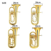 Factory Brass Instruments Bb Euphonium Hug Bugle 28cm Horn 3 Pistons