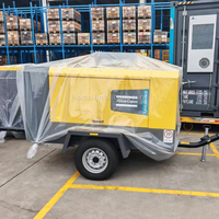 Compresseur d'air à vis diesel portable Atlas Copco XAHS350/400/450/650/750/850 12-25 bar 10-24 M³/min pour l'exploitation minière et la construction