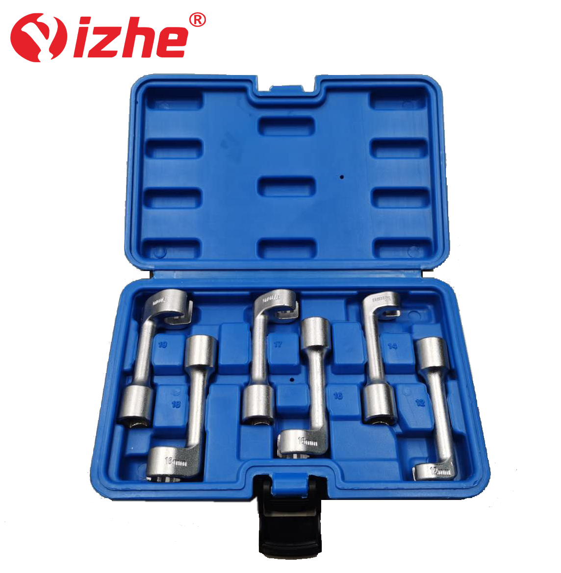 1/2 Drive Diesel Fuel Line Socket Set - 6pc L-Type Injection Line Wrench Tools