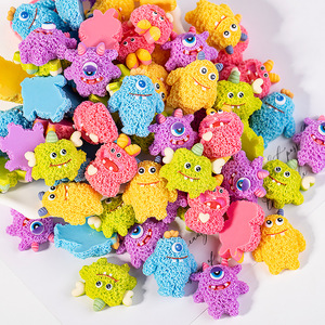 อุปกรณ์ตกแต่งพวงกุญแจเรซิ่นแบบปรับแต่งได้ ลายการ์ตูนสัตว์ขนฟูน่ารัก สำหรับตกแต่งเคสมือถือ DIY พร้อมอะคริลิกสีแดงและลูกปัดพลาสติก - Product Image 4