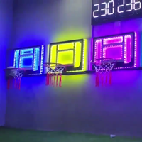 Vente en gros : Panier de basket lumineux interactif coloré avec jeu de lumières et tableau de scores