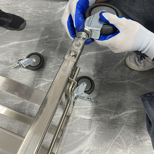 201 304 thép không gỉ nướng xe đẩy dễ dàng di động thực phẩm giỏ hàng bánh Giá với bánh xe nhiều lớp bánh kệ trưng bày - Product Image 5