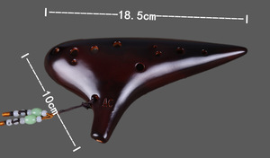 Ocarina de Cerámica de Alta Calidad de 12 Orificios en Do Alto, Instrumento Musical Hecho a Mano, Instrumento de Viento Natural - Product Image 6