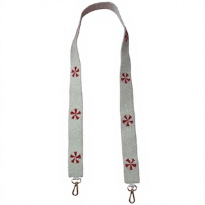 Correa de Bolso Ajustable de Algodón de Alta Calidad BRUSLY, Letras Personalizadas con Cuentas, Regalo Perfecto para el Espíritu Escolar, Bordado para Niñas - Product Image 6