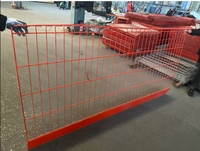 Système de protection temporaire des bords, garde-corps de sécurité thermolaqué avec poteau en acier amovible pour la protection contre les chutes des dalles de plancher