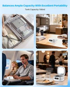 Nettoyeur ultrasonique portable avec lumière UV, minuterie numérique, batterie rechargeable pour aligneurs, gouttières, prothèses dentaires, utilisation en voyage - Product Image 6