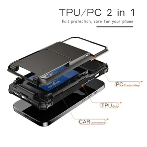 Funda Protectora CHAOYIDIAN 2 en 1 con Ranuras para Tarjetas, Resistente a Impactos, para <span class=keywords><strong>iPhone</strong></span> 17E/17 Pro Max/16/15/14 Plus/<span class=keywords><strong>13</strong></span>/12 - Product Image 5