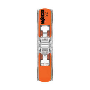 Conector de Empalme de 2 Conductores WA-GO 221-2411 con Palanca, Abrazadera, 0.2-4 mm, 32 A / 450 V, Carcasa Transparente - Product Image 1