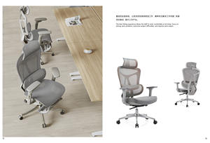 Fauteuil pivotant inclinable ergonomique moderne en plastique chromé avec support lombaire pour la maison et le bureau - Product Image 4