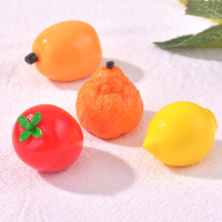 Kado Kejutan Blind Bag Buah Jeruk Mini Buatan dari Resin 3D Mirip Asli Kerajinan DIY Lanskap Mikro Dekorasi Meja Lucu Koleksi