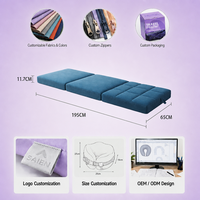 Matelas portable pliable en trois parties OEM/ODM, matelas de sol en mousse à mémoire de forme, tapis de couchage compact pliable, matelas d'appoint pour la maison