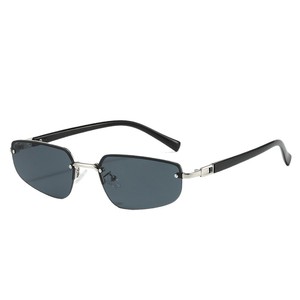 Gafas de Sol Rectangulares de Media Montura, Protección UV400, Unisex, Estilo Moderno para Adultos - Product Image 1
