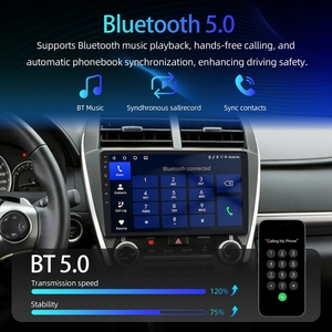 วอลเปเปอร์ตกแต่งหน้าจอวิทยุติดรถยนต์ขนาด 10 นิ้ว HD IPS พร้อมอินเทอร์เฟซทันสมัย ระบบนำทาง GPS และปรับแต่งเสียง EQ สำหรับรถยนต์โตโยต้าแคมรี่ ปี 2012-2014 - Product Image 5