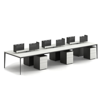 Poste de travail modulaire en bois pratique et moderne avec cloison pour espace de travail ouvert d'entreprise
