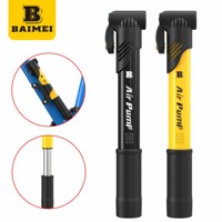 Pompe à air universelle BAIMEI à double valve pour vélo, en alliage d'aluminium, fixation sur cadre, gonfleur pour VTT et vélo de route, 130-160 PSI, légère
