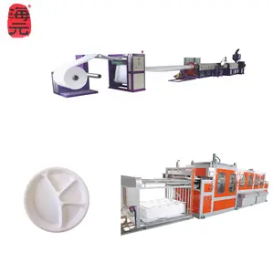 डिस्पोजेबल पीएस फोम प्लेट बनाने की मशीन / स्वचालित खाद्य प्लेट विनिर्माण मशीन