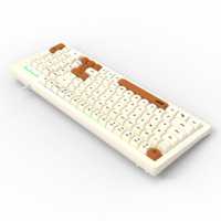 Clavier de projection étanche ultra fin rétroéclairé par LED filaire OEM 101Key Interface USB Clavier à usage de bureau arabe