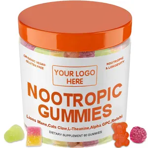 OEM निजी लेबल सुपर Nootropic मस्तिष्क बूस्टर पूरक शाकाहारी Nootropic Gummies खुफिया में सुधार