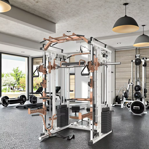 Machine Smith multifonctionnelle XINRUI avec câbles de <span class=keywords><strong>poulie</strong></span> Cross Squat Power Simith Rack <span class=keywords><strong>Cage</strong></span> Gym Center - Product Image 2