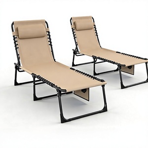 Chaise longue pliante en tissu, réglable en 5 positions, portable, capacité de 400 lb, pour extérieur, jardin, parc, camping, plage, <span class=keywords><strong>piscine</strong></span> - Product Image 1