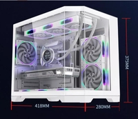 SNOWMAN Best-seller Boîtier pour PC de jeu Châssis de jeu ultime RVB ultra refroidissant et personnalisable Flux d'air supérieur Boîtier de tour ATX
