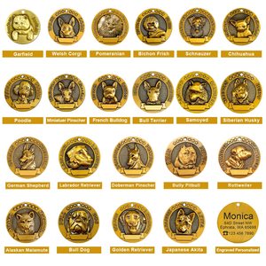Chiot chat ID nom étiquettes chien ID étiquette gravé collier accessoires chiens colliers pendentifs métal Pet chien étiquettes personnalisées - Product Image 2