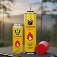 Bouteille de gaz butane classique en métal de 300 ml pour briquet torche, vente en gros commerciale