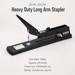Engrapadora de Brazo Largo de Alta Resistencia para 23/6-23/24 <span class=keywords><strong>grapas</strong></span>, 200 Hojas, Gran Capacidad, para Documentos de Oficina - Product Image 3