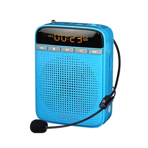 SHIDU m400 Bluetooth Tragbarer Sprach verstärker Mini tragbarer wiederauf ladbarer Lehr lautsprecher mit kabel gebundenem Mikrofon