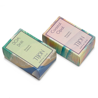 Boîte d'emballage de savon frais de couleurs Protection de l'environnement Logo personnalisé Produit de nettoyage en carton de savon manuel Emballage au détail