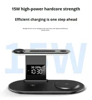 Nouvel arrivage Chargeur sans fil pliable multifonction 15W 3 en 1 Station de charge portable rapide pour téléphone portable/écouteurs/montre