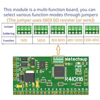 R4IOI16 16DI/16DO/8DI-8DO/4DI-12DO/12DI-4DO Modbus RTU Digital IO RS485 2.54mm Pin Board untuk ESP32 ESP8266 PLC Smart Home