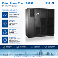 Eaton Power Xpert 9395P Onduleur Modulaire Triphasé 250-1200kW Protection de l'Alimentation Critique des Centres de Données