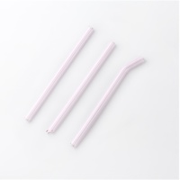 Pailles en verre colorées réutilisables de 200 mm (8 pouces) en borosilicate de haute qualité, courbées, pour café, jus, cocktails – Vente en gros